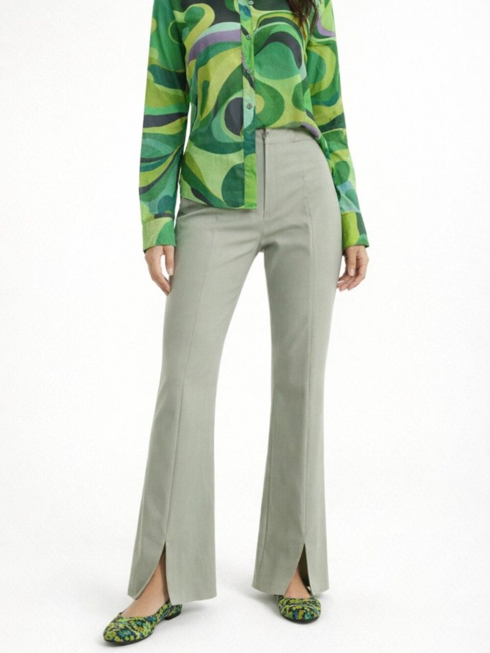 Free People Sage Split-Hem Wide Leg Pants